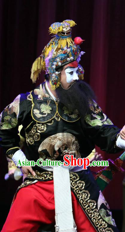 Bai Mian Hu Xiao Fang Chinese Sichuan Opera Wusheng Wang Shiqi Apparels Costumes and Headpieces Peking Opera Highlights Martial Male Garment Clothing