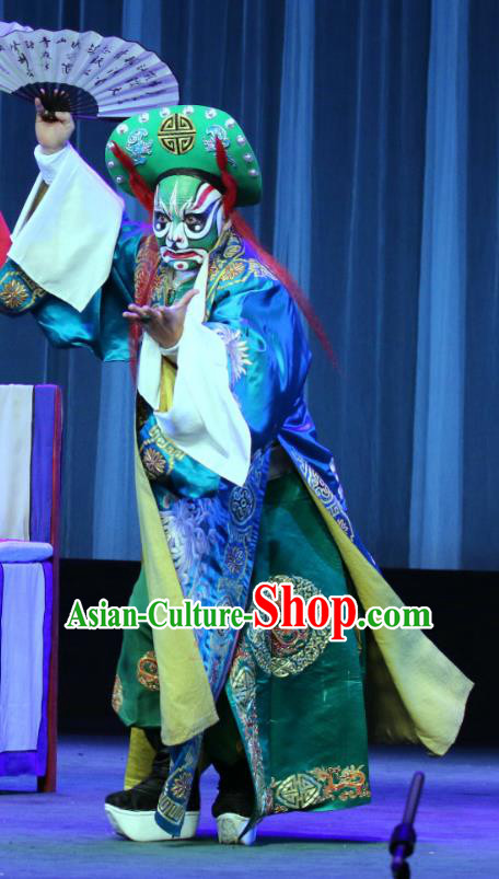 Bai Mian Hu Xiao Fang Chinese Sichuan Opera Takefu Apparels Costumes and Headpieces Peking Opera Highlights Wusheng Garment Brigand Wang Shiqi Clothing