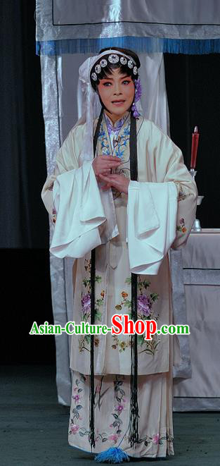Chinese Sichuan Opera Highlights Actress Qian Yulian Garment Costumes and Headdress The Romance of Hairpin Traditional Peking Opera Tsing Yi Dress Apparels