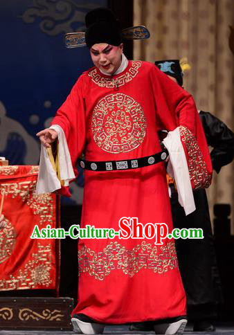 Chen Sanliang Chinese Bangzi Opera Official Apparels Costumes and Headpieces Traditional Hebei Clapper Opera Young Male Garment Magistrate Li Fengming Clothing
