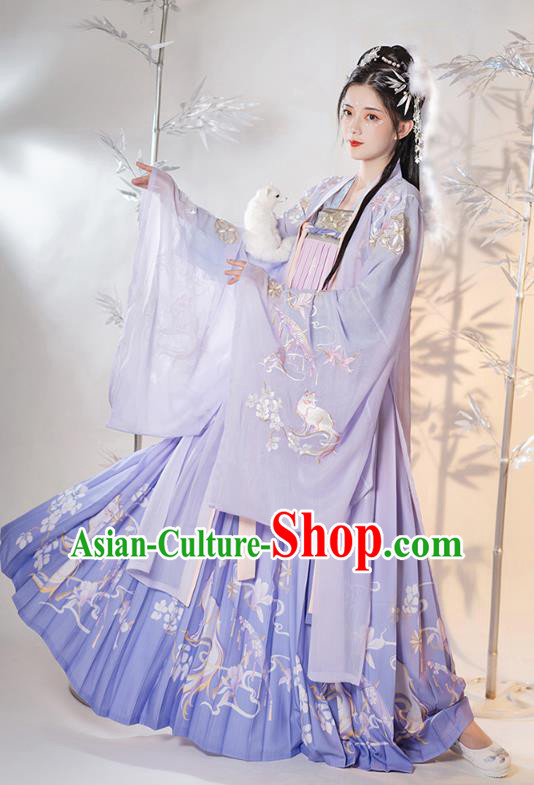 Chinese Ancient Noble Female Hanfu Dress Apparels Traditional Song Dynasty Patrician Lady Historical Costumes for Women