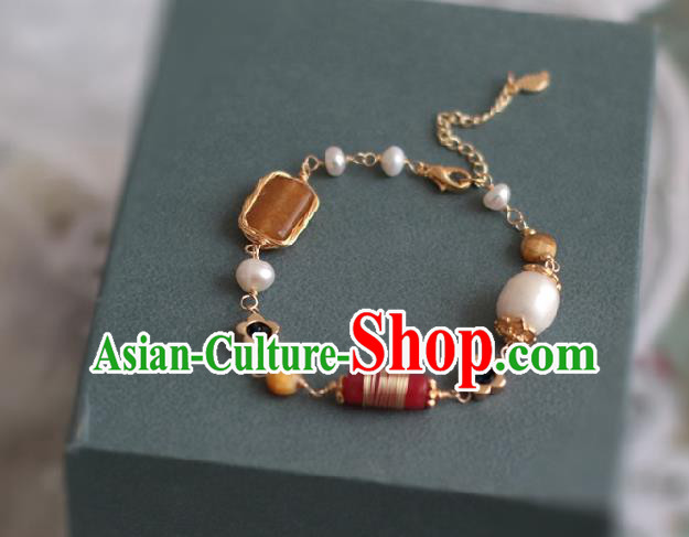 Baroque Handmade Agate Jewelry Accessories European Novel Design Jade Bracelet for Women