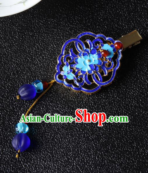 Chinese Traditional Cloisonne Hair Claw Hair Accessories Decoration Handmade Hair Accessories Hair Stick for Women