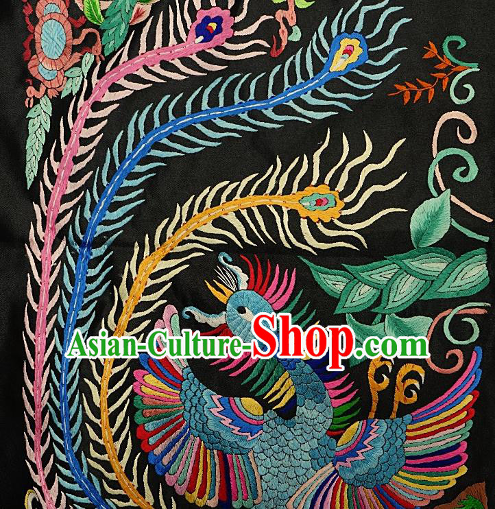Chinese Traditional Embroidered Fabric Patches Handmade Embroidery Craft Embroidering Phoenix Applique Miao Ethnic Accessories