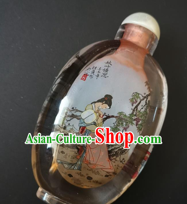 Chinese Snuff Bottle Traditional Handmade Painting Young Beauty Snuff Bottles