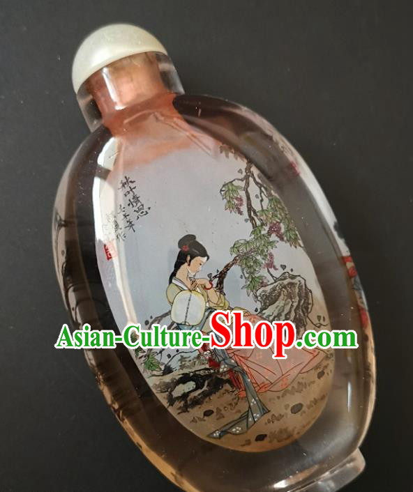 Chinese Snuff Bottle Traditional Handmade Painting Young Beauty Snuff Bottles