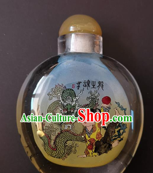 Chinese Handpainted Snuff Bottle Decoration Creative Inside Painted  Miniature Glass Scent Bottle Perfume Bottle (Chinese Dragon)