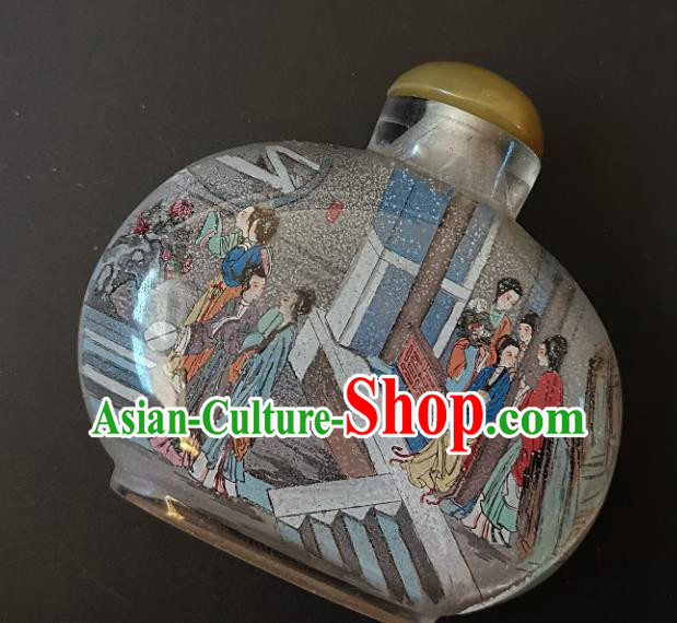 Chinese Snuff Bottle Traditional Handmade Painting Noble Beauty Characters Inside Snuff Bottles