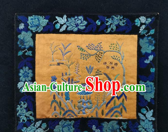 Chinese National Embroidered Scenery Silk Painting Traditional Handmade Embroidery Craft Embroidering Decorative Picture