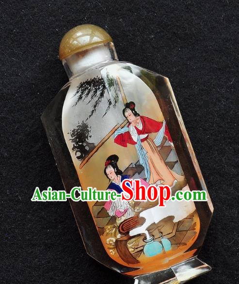 Chinese Handmade Snuff Bottle Traditional Inside Painting Dream of the Red Chamber Snuff Bottles Artware