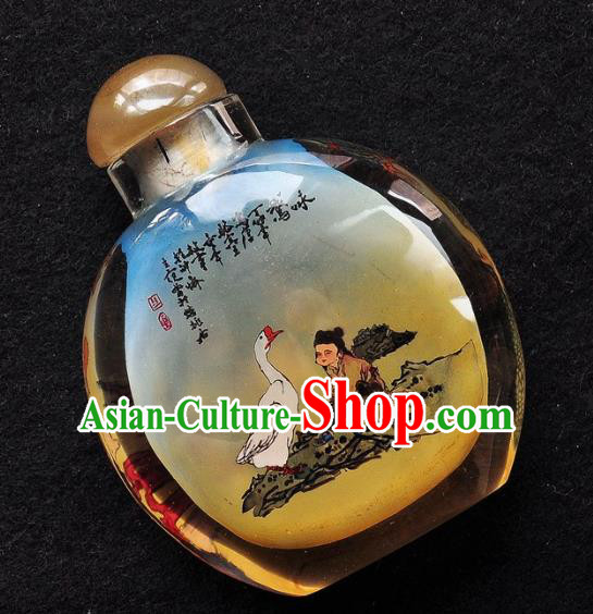 Chinese Handmade Snuff Bottle Traditional Inside Painting Dragon Boy Snuff Bottles Artware