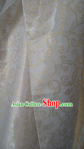 Chinese Traditional Pattern Design White Veil Fabric Grenadine Cloth Asian Gauze Material