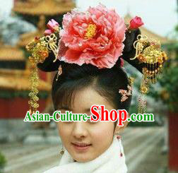 Chinese Traditional Qing Dynasty Princess Headwear Drama Ancient Manchu Lady Qing Er Flag Bun Hair Accessories