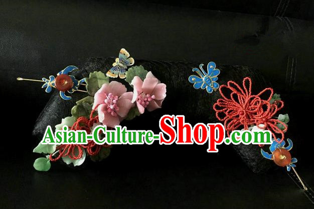Chinese Traditional Qing Dynasty Queen  Hair Accessories Flag Bun Drama Ancient Imperial Concubine Headdress