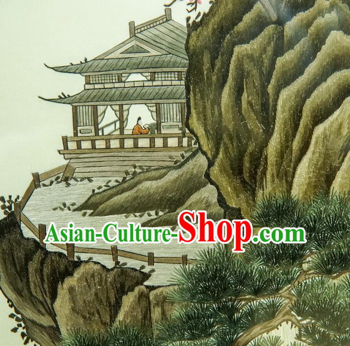 Handmade China Carving Rosewood Folding Screen Embroidered Furniture Ornaments