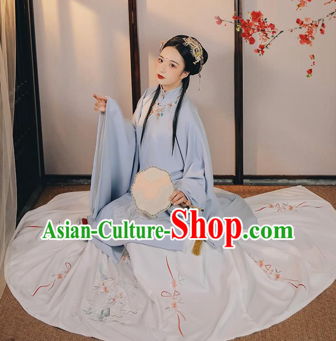 China Ancient Court Lady Hanfu Dress Traditional Ming Dynasty Noble Beauty Historical Clothing for Women