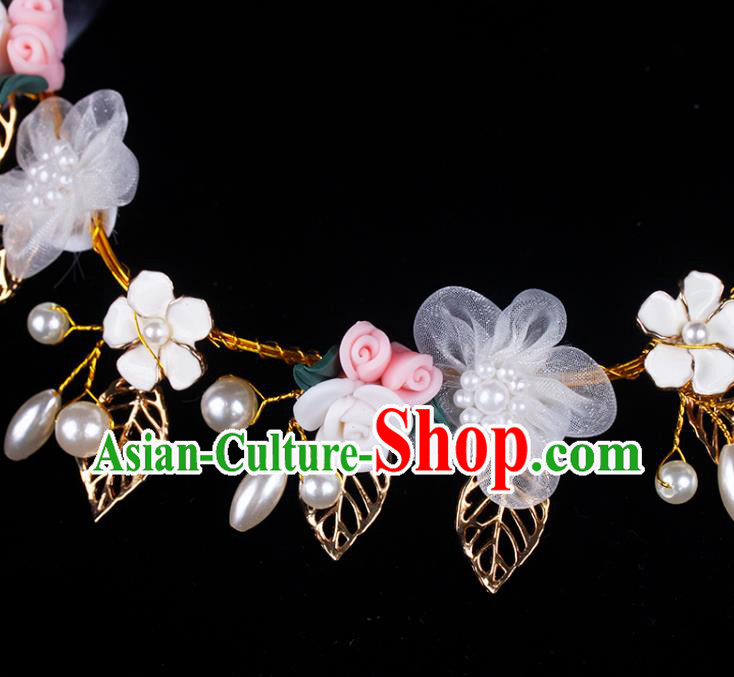 Wedding Princess Headband Elegant Hair Accessories Bride Flowers Hair Clasp