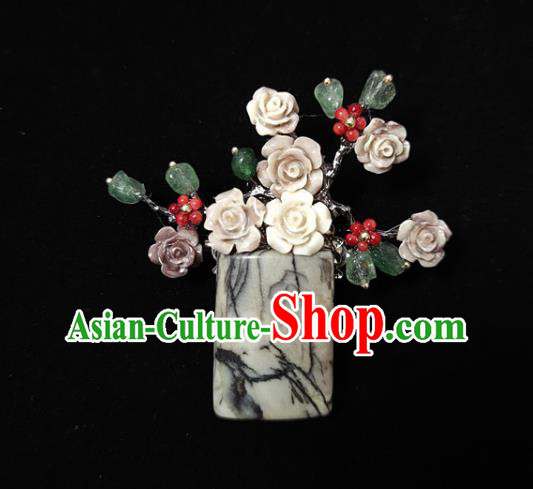 Handmade China Classical Cheongsam Breastpin Jewelry Flowers Brooch Accessories