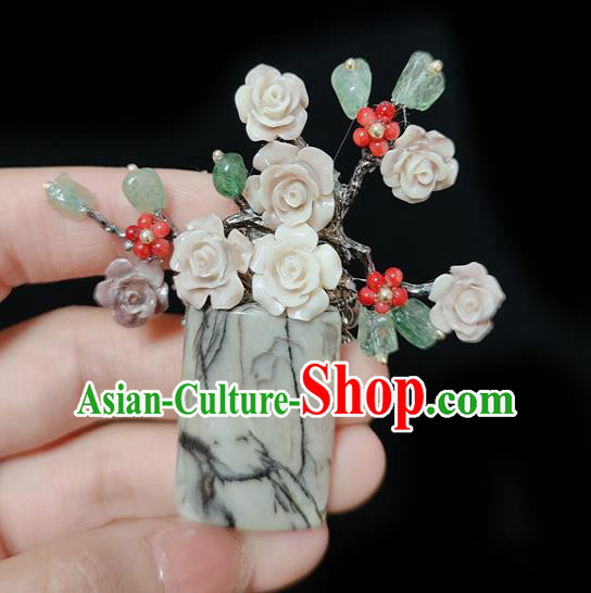 Handmade China Classical Cheongsam Breastpin Jewelry Flowers Brooch Accessories