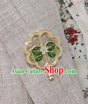 Handmade China Cheongsam Breastpin Classical Jewelry Lotus Brooch Accessories