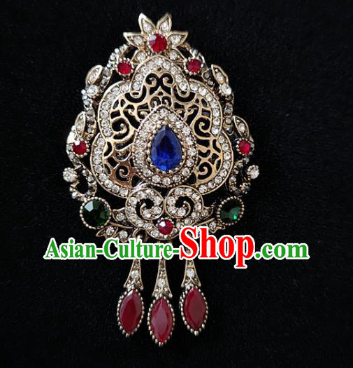 Top Court Jewelry Accessories Crystal Brooch Handmade Baroque Queen Breastpin