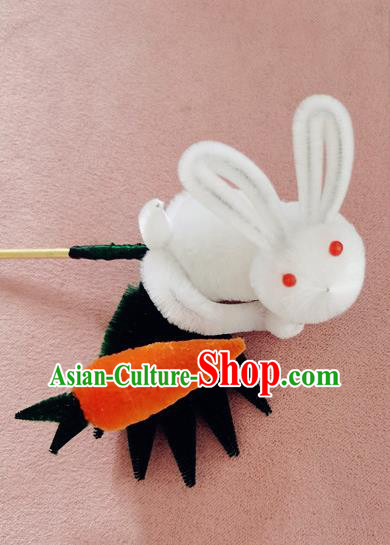Handmade China Classical Velvet Rabbit Brooch Traditional Cheongsam Accessories