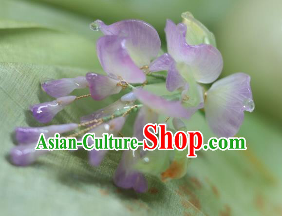 China Classical Hanfu Hairpin Traditional Ancient Ming Dynasty Princess Wisteria Hair Stick