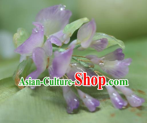 China Classical Hanfu Hairpin Traditional Ancient Ming Dynasty Princess Wisteria Hair Stick