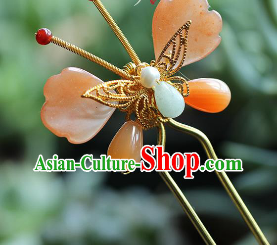 China Ancient Princess Butterfly Hairpin Traditional Ming Dynasty Ceregat Hair Stick