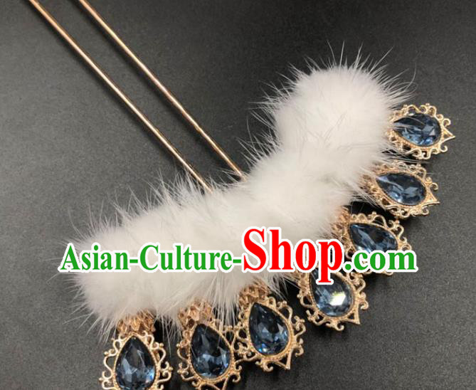 China Traditional Hair Accessories Ming Dynasty Princess Hair Stick Ancient Hanfu Crystal Hairpin