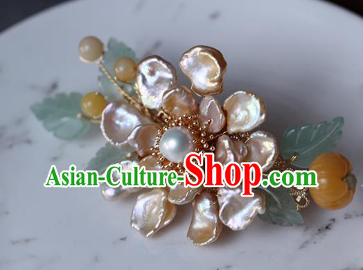 China Traditional Ming Dynasty Ceregat Hair Sticks Ancient Princess Shell Flowers Hairpin
