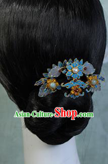 China Traditional Qing Dynasty Golden Plum Hairpin Ancient Queen Jade Leaf Hair Comb