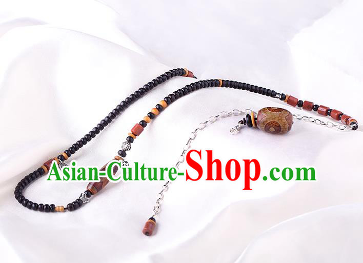 Handmade Chinese Beads Bangle Jewelry Traditional National Silver Bracelet Wristlet