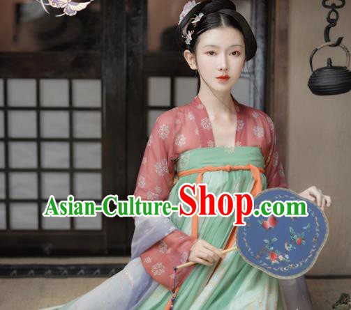 China Ancient Palace Lady Hanfu Dress Traditional Tang Dynasty Noble Beauty Clothing