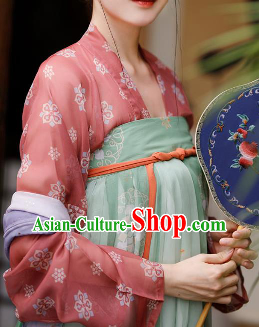 China Ancient Palace Lady Hanfu Dress Traditional Tang Dynasty Noble Beauty Clothing