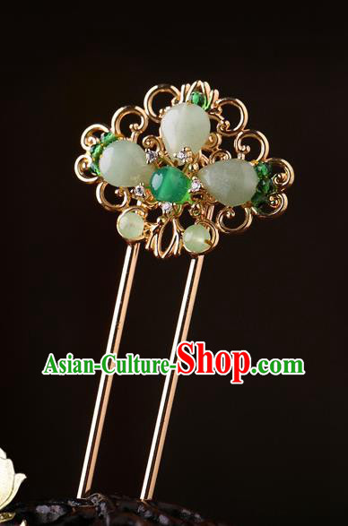 China Classical Hair Stick Traditional Cheongsam Hair Accessories Handmade Golden Hairpin