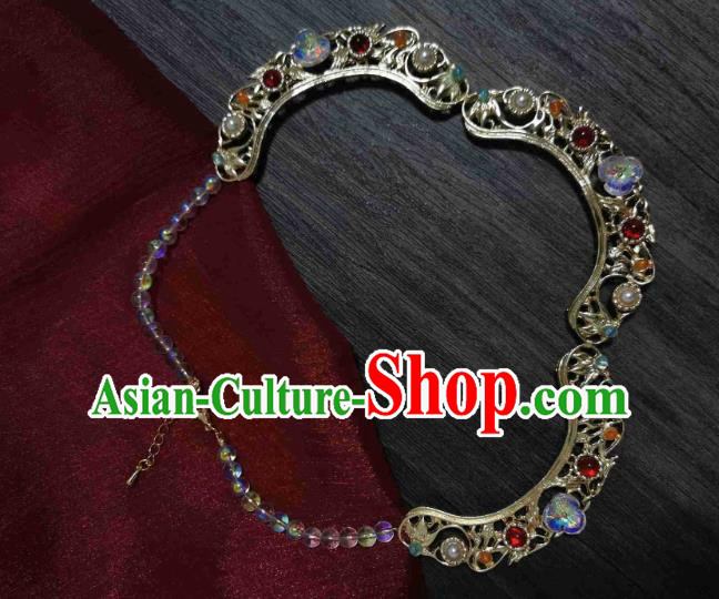 China Classical Necklet Traditional Ming Dynasty Gems Necklace Accessories
