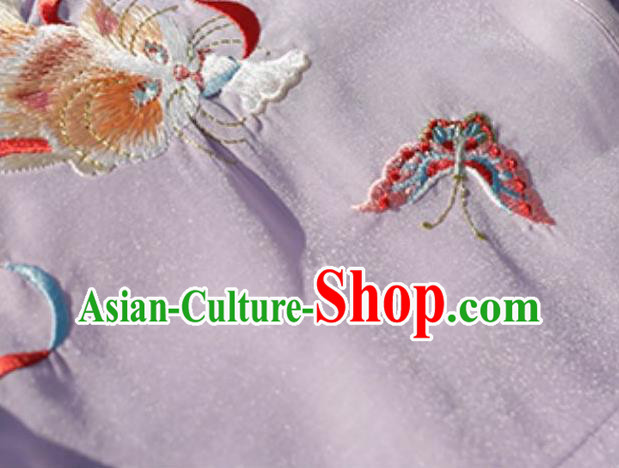 China Ancient Palace Beauty Clothing Traditional Tang Dynasty Embroidered Historical Costume