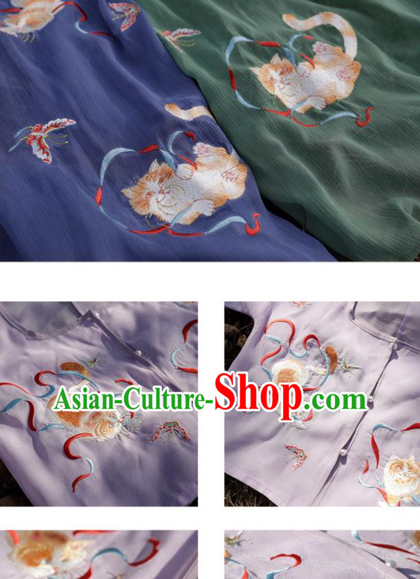 China Ancient Palace Beauty Clothing Traditional Tang Dynasty Embroidered Historical Costume