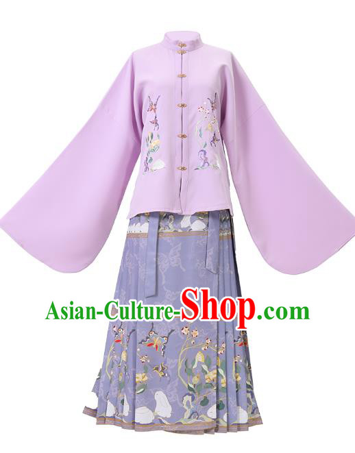 China Ancient Court Beauty Clothing Traditional Ming Dynasty Palace Princess Embroidered Historical Costume