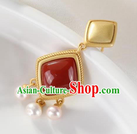 China National Enamel Earrings Traditional Cheongsam Ear Accessories