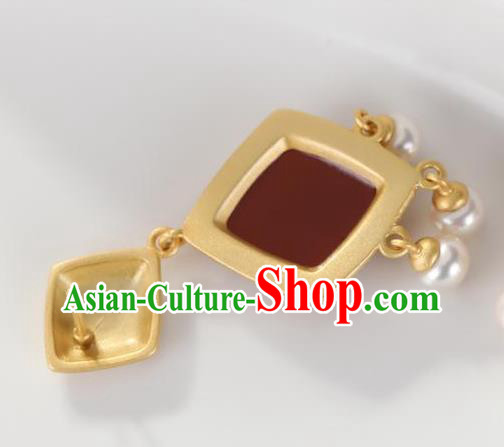 China National Enamel Earrings Traditional Cheongsam Ear Accessories