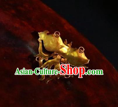 China Traditional Qing Dynasty Court Blueing Brooch Ancient Empress Ruby Jewelry Accessories