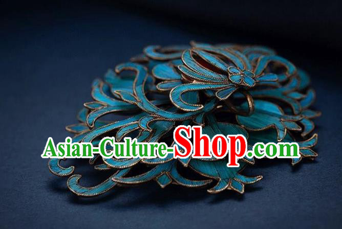 China Ancient Empress Ruby Jewelry Accessories Traditional Qing Dynasty Court Cloisonne Brooch