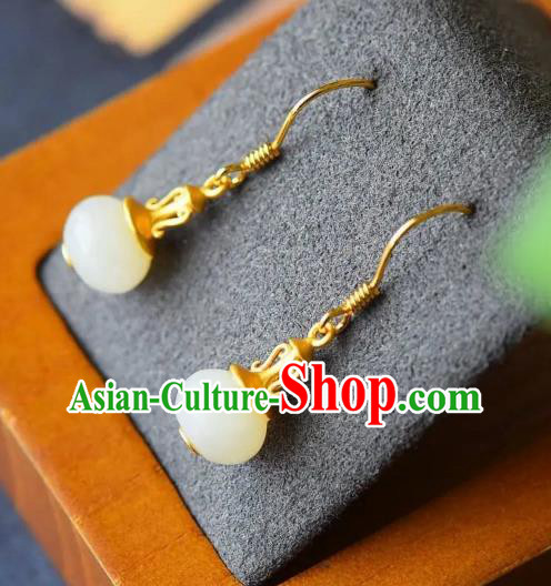 China National Golden Vase Earrings Traditional Cheongsam Ear Accessories