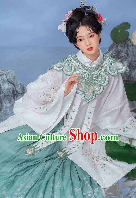 China Traditional Hanfu Dress Ancient Ming Dynasty Palace Lady Historical Clothing Full Set
