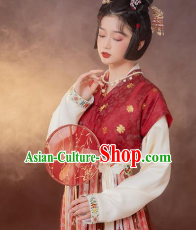 China Traditional Tang Dynasty Royal Princess Hanfu Dress Ancient Palace Beauty Historical Clothing