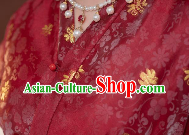 China Traditional Tang Dynasty Royal Princess Hanfu Dress Ancient Palace Beauty Historical Clothing