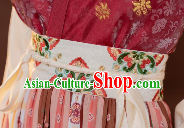 China Traditional Tang Dynasty Royal Princess Hanfu Dress Ancient Palace Beauty Historical Clothing
