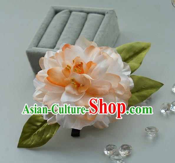 China Handmade Hair Accessories Traditional Flower Hairpin Song Dynasty Pink Silk Peony Hair Stick